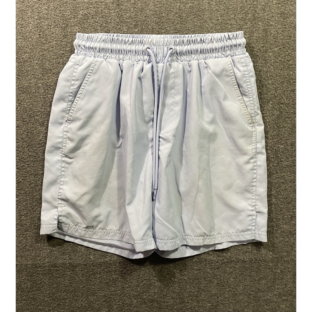 CSG Sports Shorts Mens Medium Light Blue Mesh Lined Drawstring Athletic Casual
